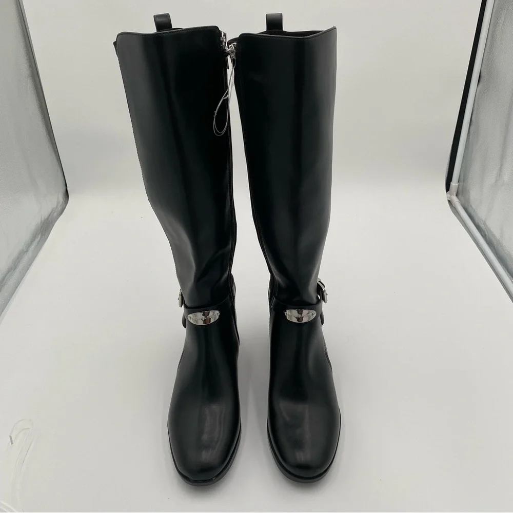 Michael‎ Kors Arley Tall Black Leather Knee High Riding Boots Boot Shoes (NWOT)
